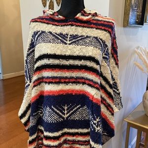 Boho sweater poncho